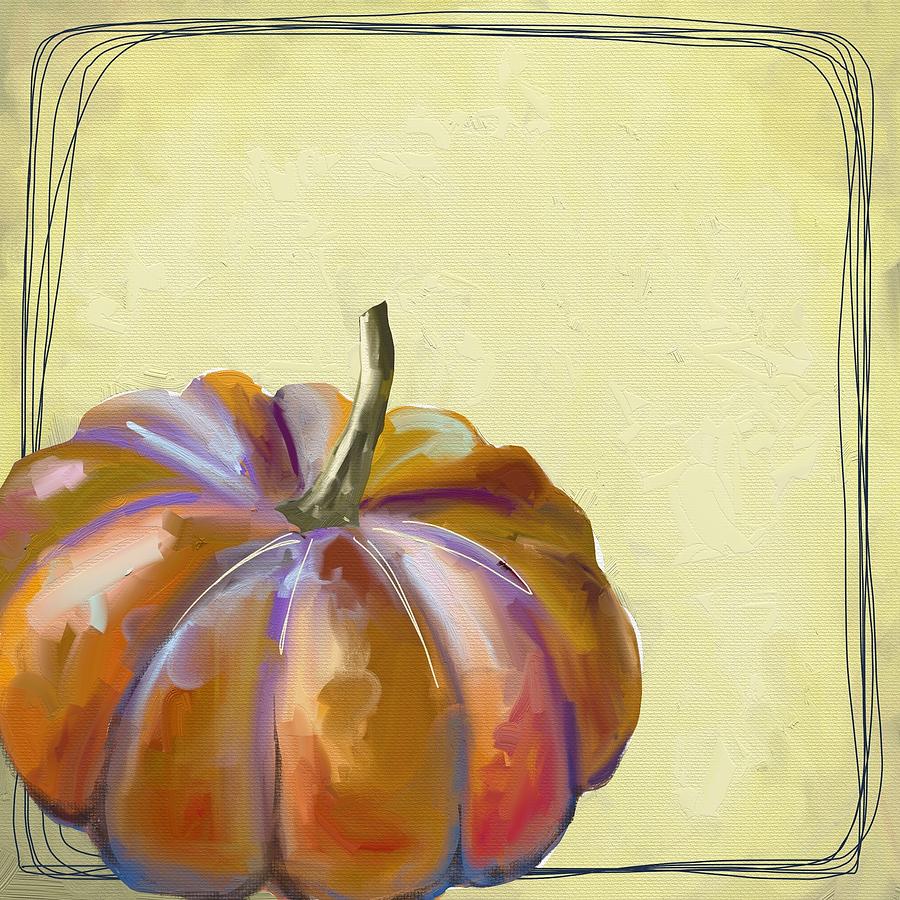 Pumpkin Painting - Fall Pumpkin by Cathy Walters
