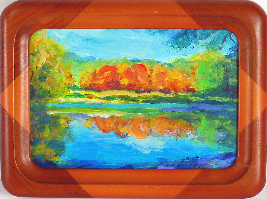 Fall Reflection Painting by Les Leffingwell