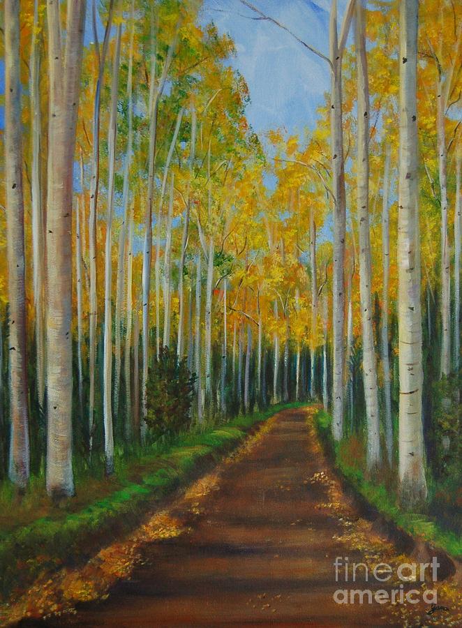 Fall Landscape Painting - Fall Road by Jana Baker