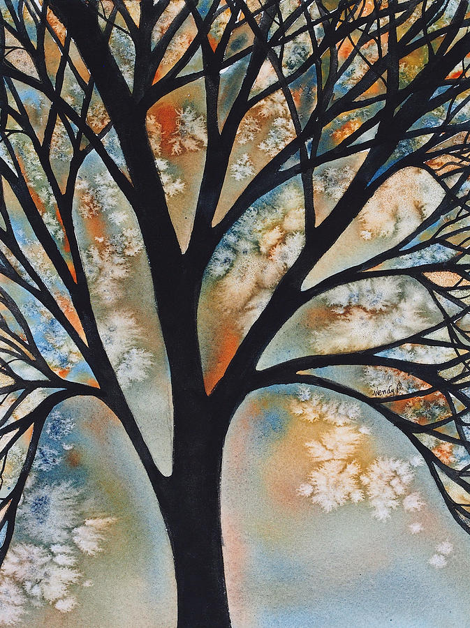 Tree Painting - Fall Romance by Wendy Provins