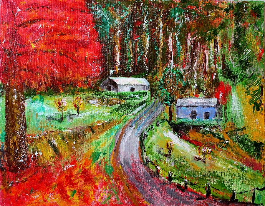 Fall Season Painting by Melvin Turner