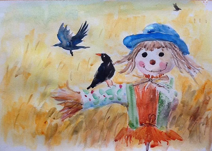 Fall Smile Painting by Jieming Wang