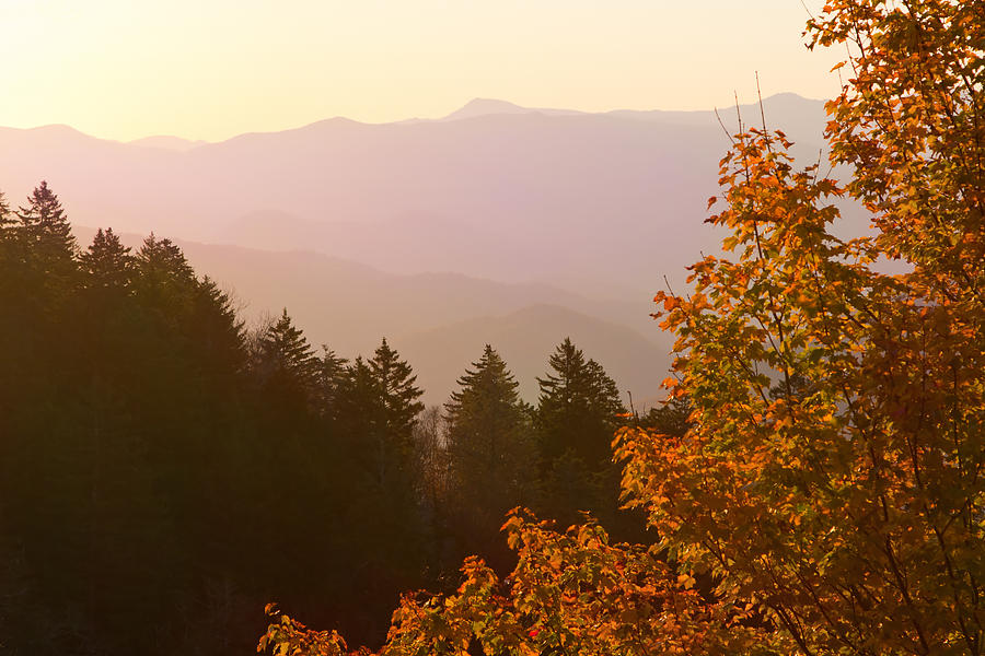 Fall Smoky Mountains Photograph by Melinda Fawver