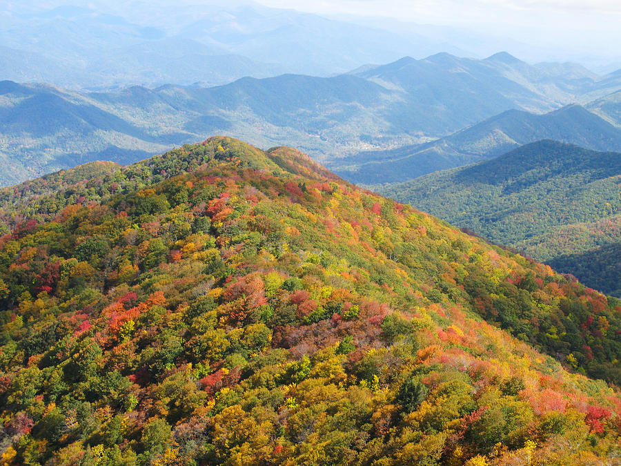Fall Smoky Mountains Peak Photograph by Melinda Fawver