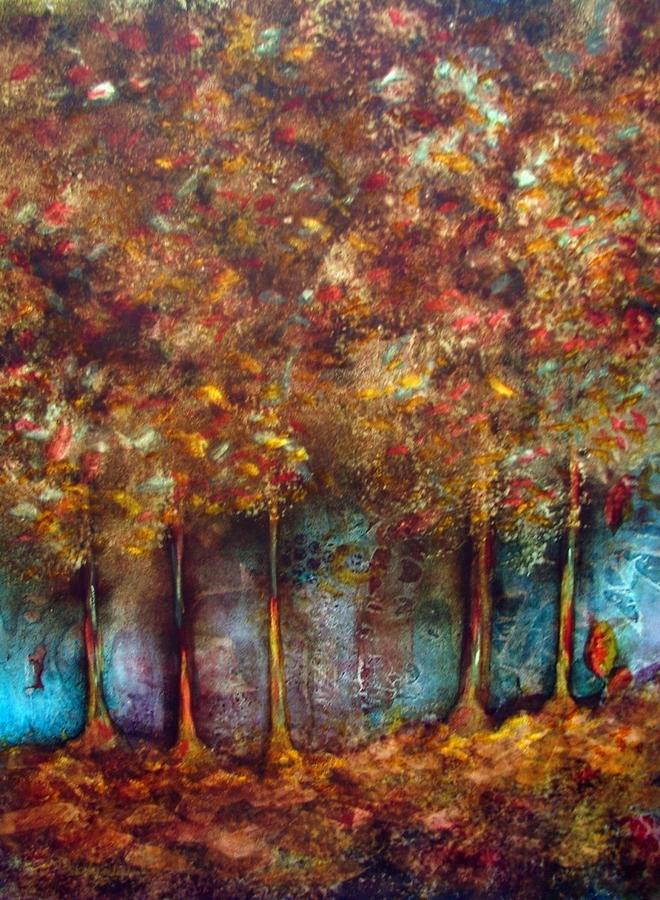Tree Painting - Fall Splendor by Shirley Shepherd