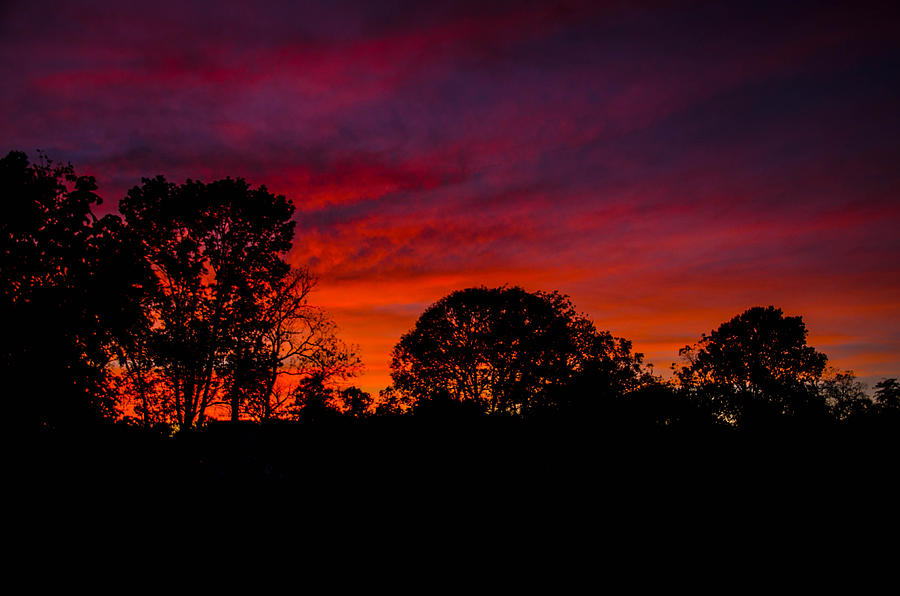 Fall sunset Photograph by Bruce Pritchett