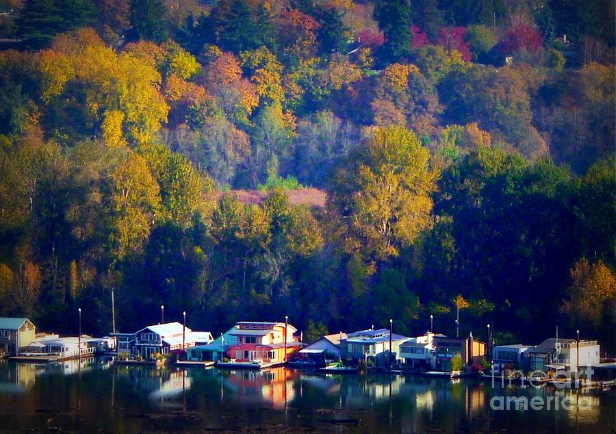 Fall Time River Homes Photograph by Susan Garren