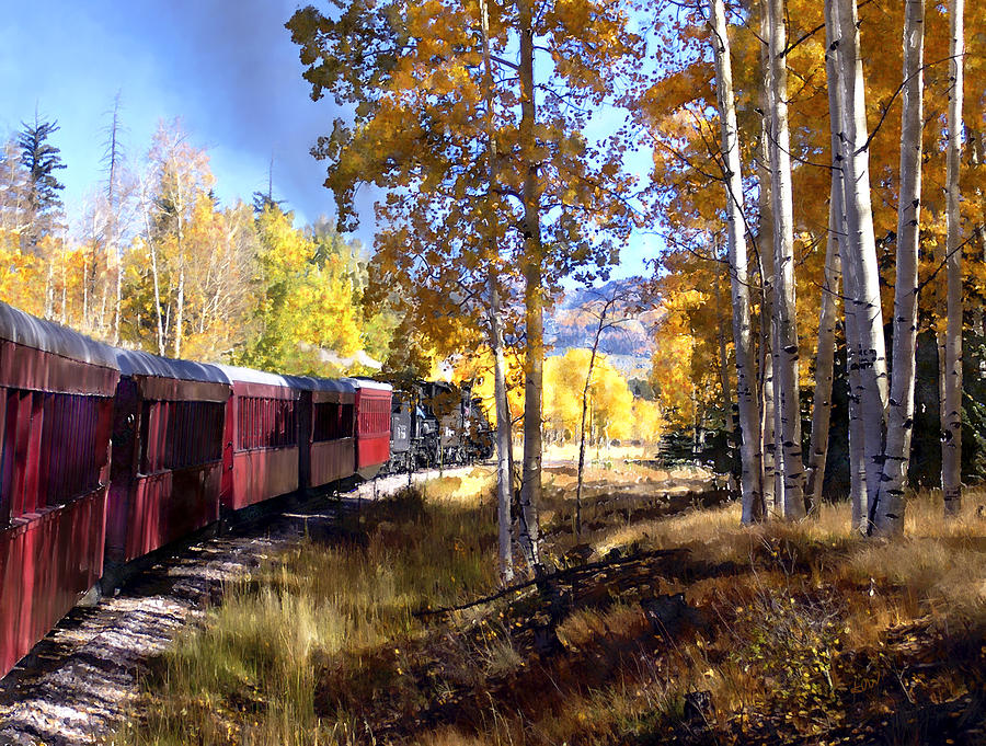 Fall Photograph - Fall Train Ride New Mexico by Kurt Van Wagner