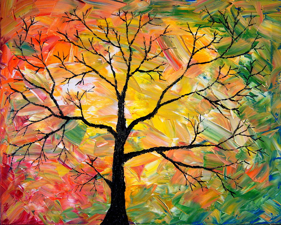 fall tree landscape painting