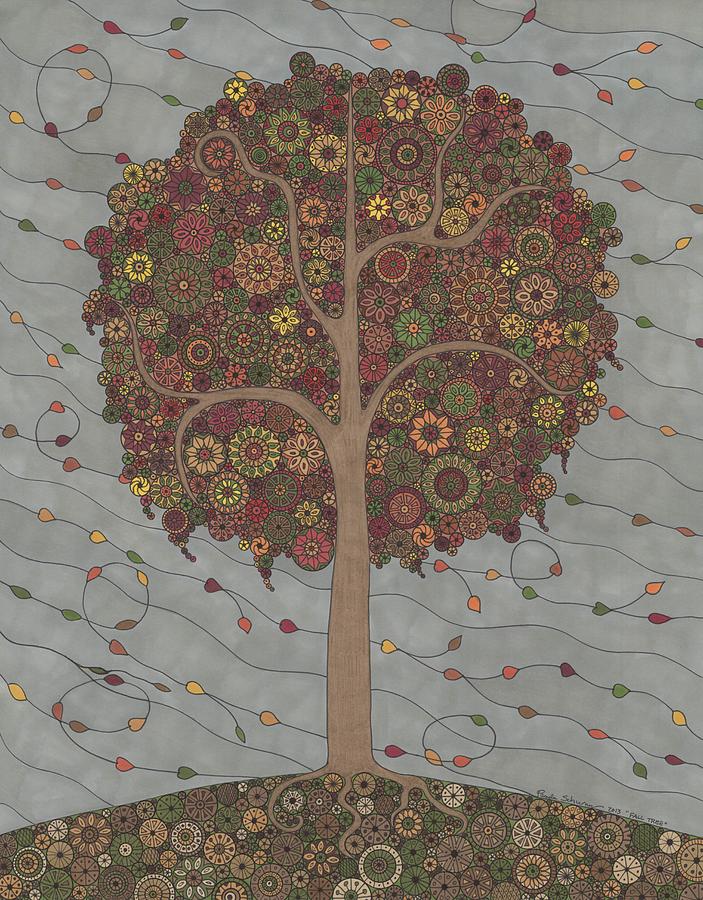Fall Tree Drawing by Pamela Schiermeyer