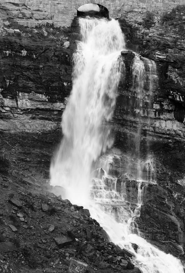 Glacier National Park Photograph - Waterfall Under the Bridge by Crystal Wightman