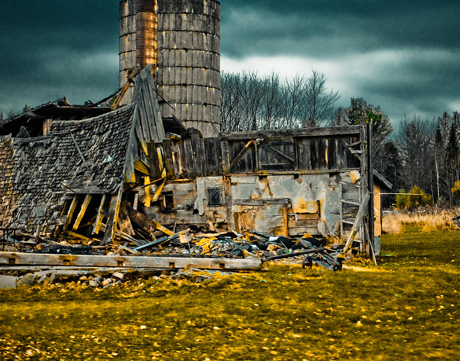 Fallen Barn Photograph by Maggy Marsh
