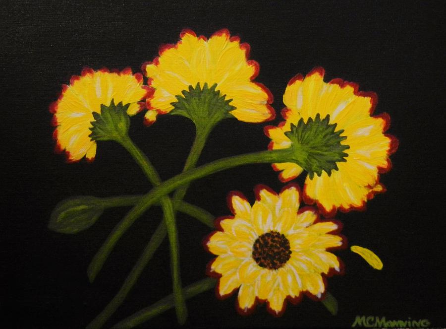 Gerbera Flowers Painting - Fallen by Celeste Manning