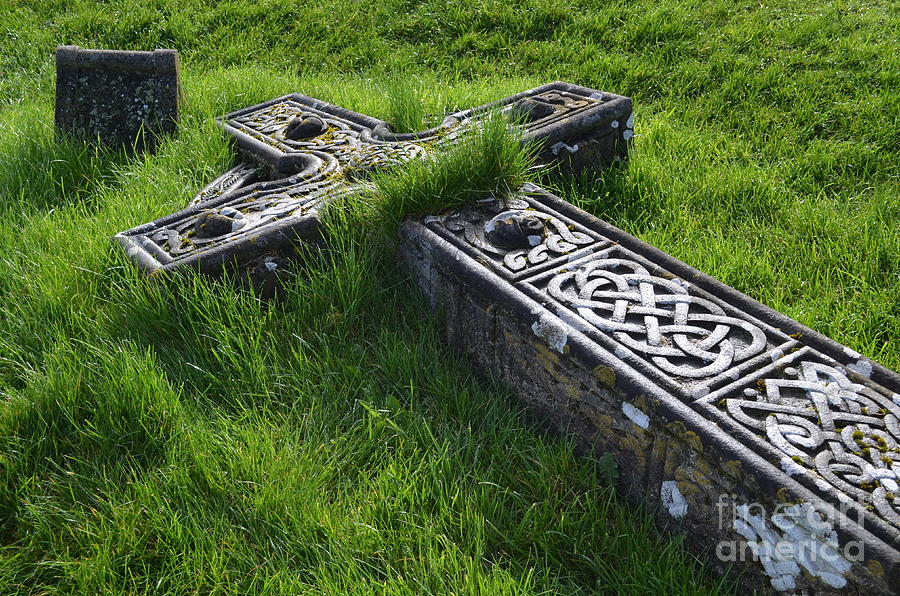 Fallen Cross at Cashel Ireland Photograph by DejaVu Designs