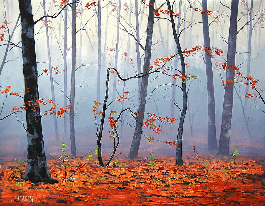 Fall Painting - Fallen leaves by Graham Gercken