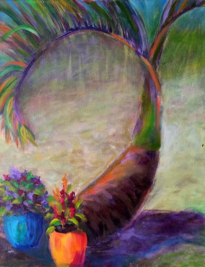 Fallen Palm Leaf Painting by Rosie Sherman