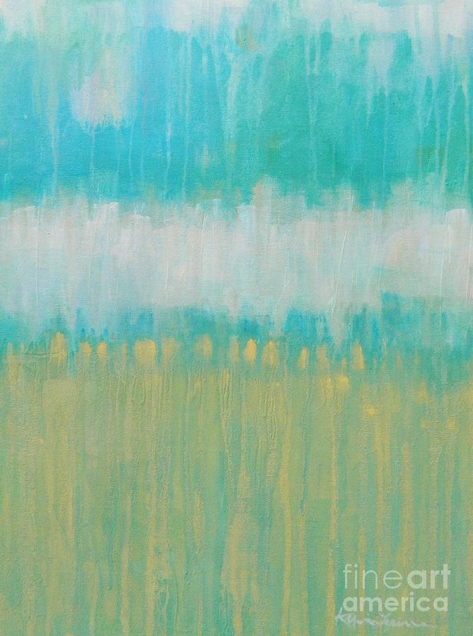 Abstract Painting - Fallen Softly by Kate Marion Lapierre