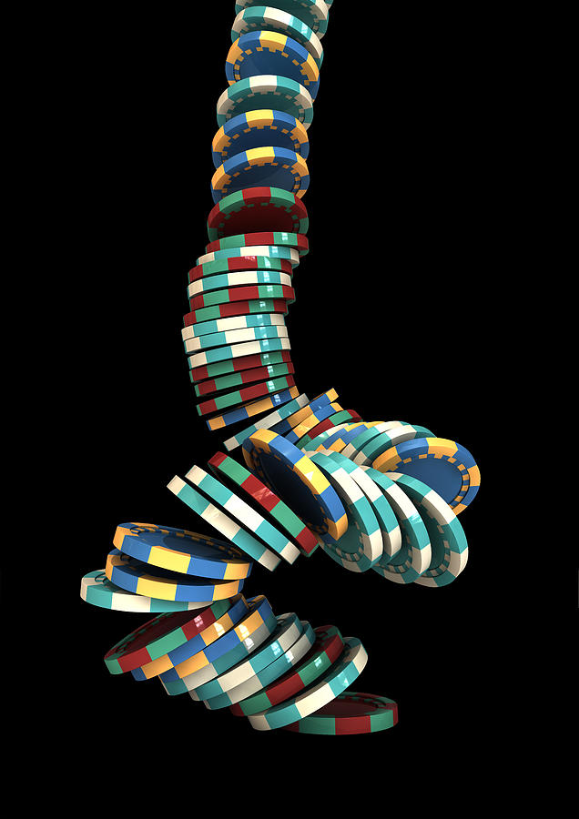 Collapse Digital Art - Falling Casino by Allan Swart
