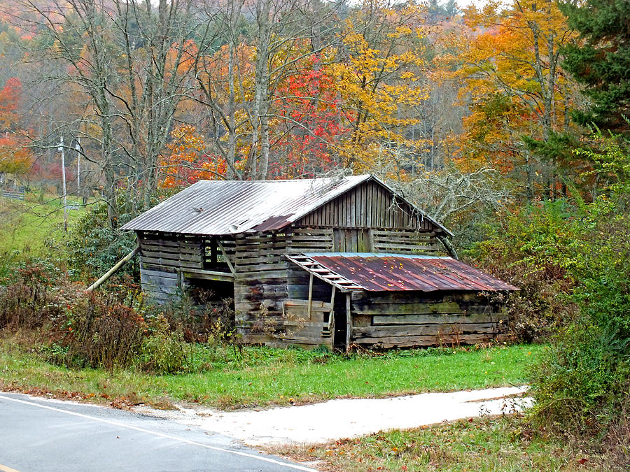 Falling Down Old Barn in the Fall Photograph by Duane McCullough