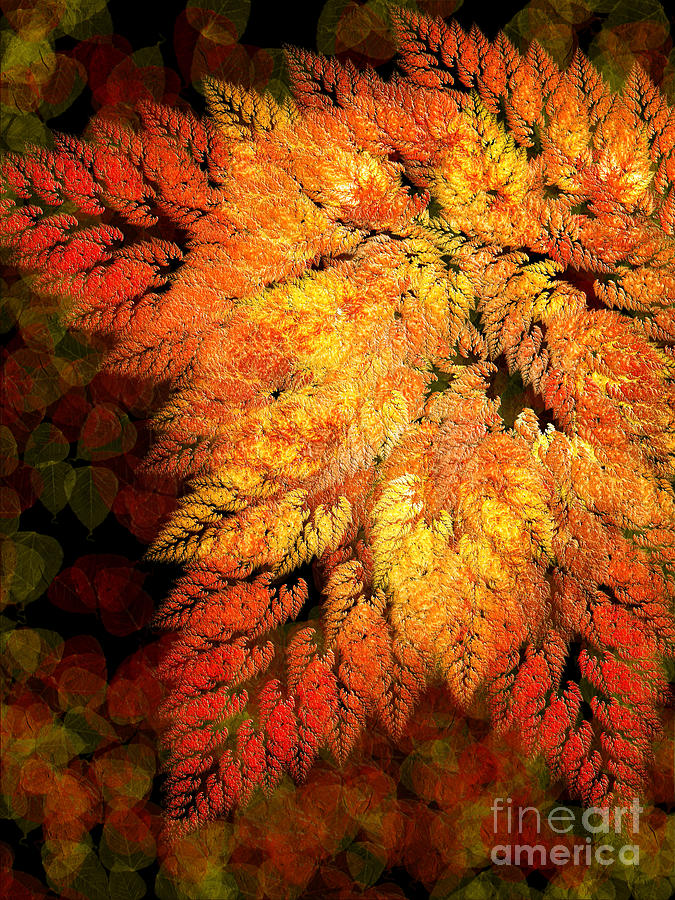 Falling Into Autumn Abstract Digital Art by Andee Design