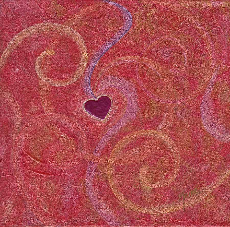 Heart Painting - Falling into Love by Elaine Allen Heart Painting - Falling into Love by Elaine Allen