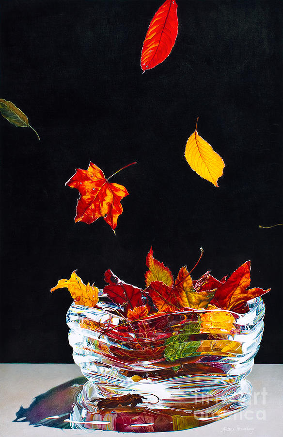 Still Life Painting - Falling Into Place by Arlene Steinberg Still Life Painting - Falling Into Place by Arlene Steinberg