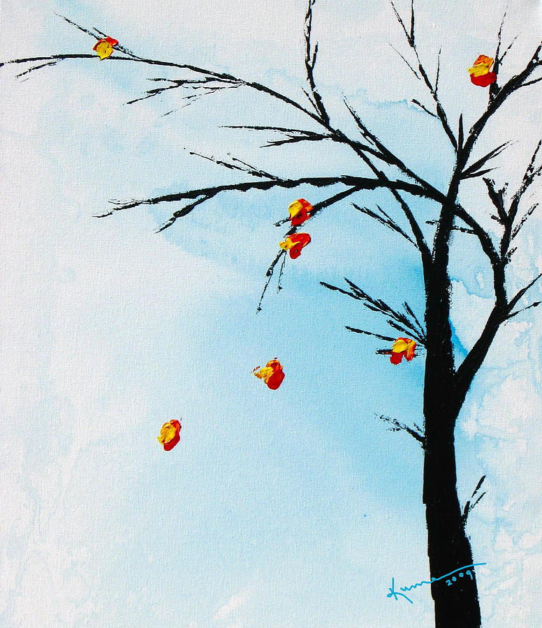 Falling Leaves Painting by Kume Bryant