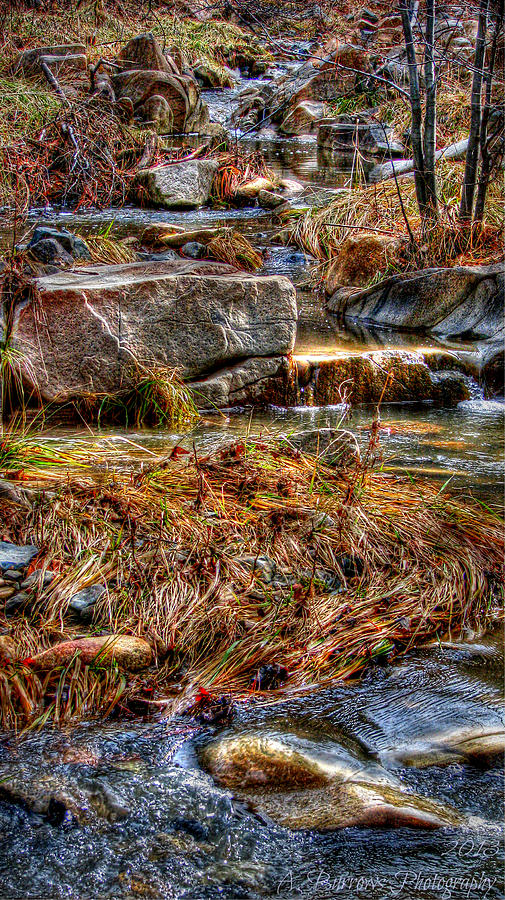 Falling Mountain Stream HDr Photograph by Aaron Burrows