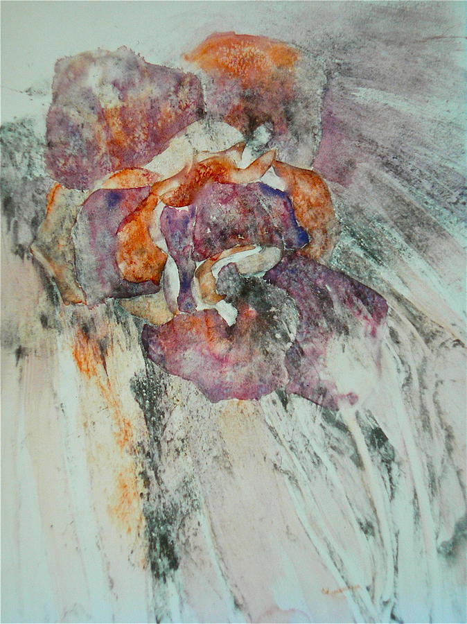Falling Rose Painting by Carolyn Rosenberger