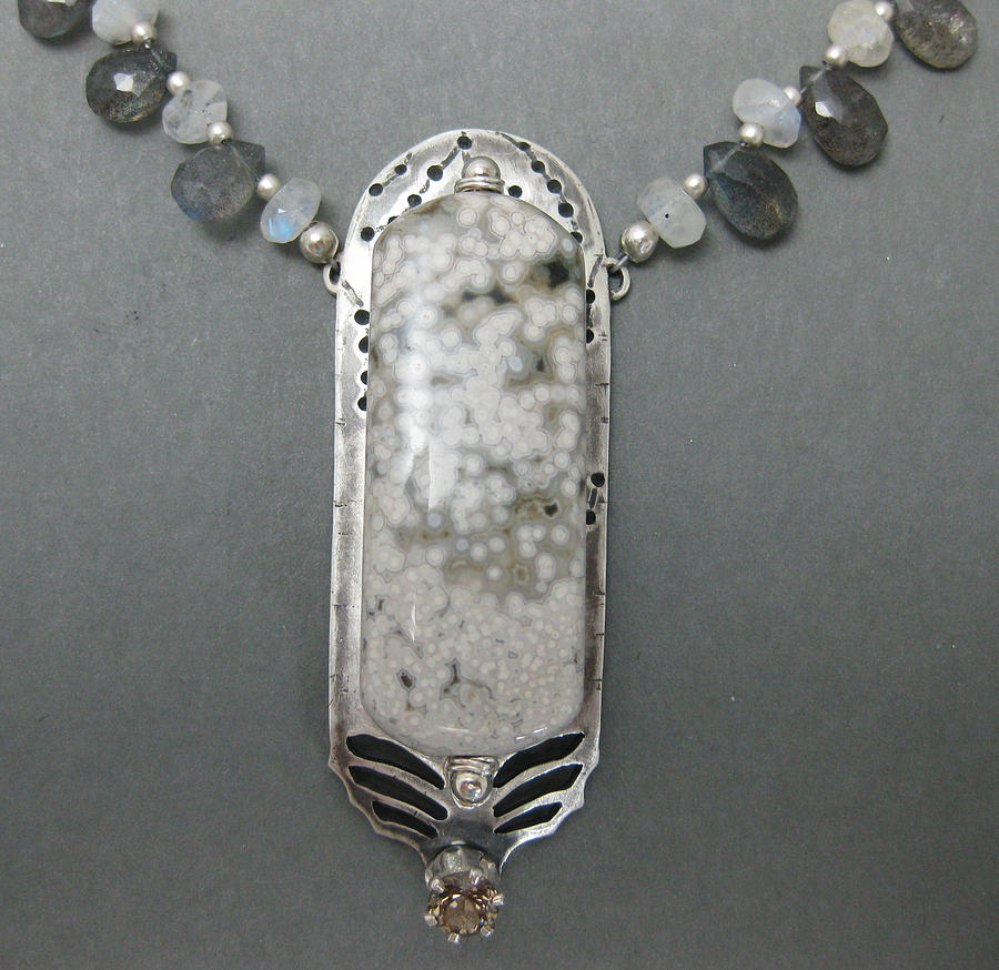 Falling Snow Necklace  Jewelry by Brenda Berdnik