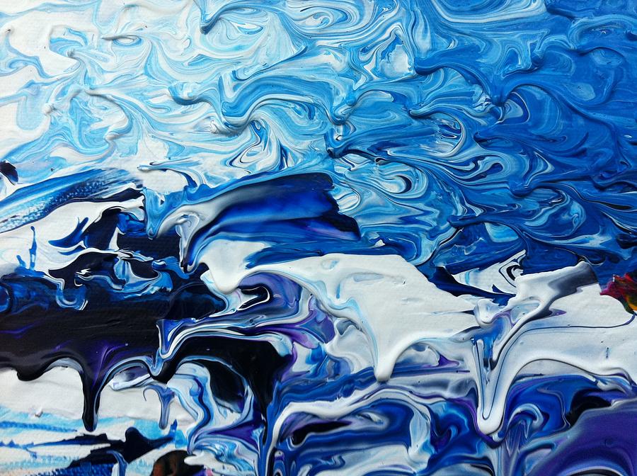 Falling Tears Of Blue Painting by John Revitte - Fine Art America