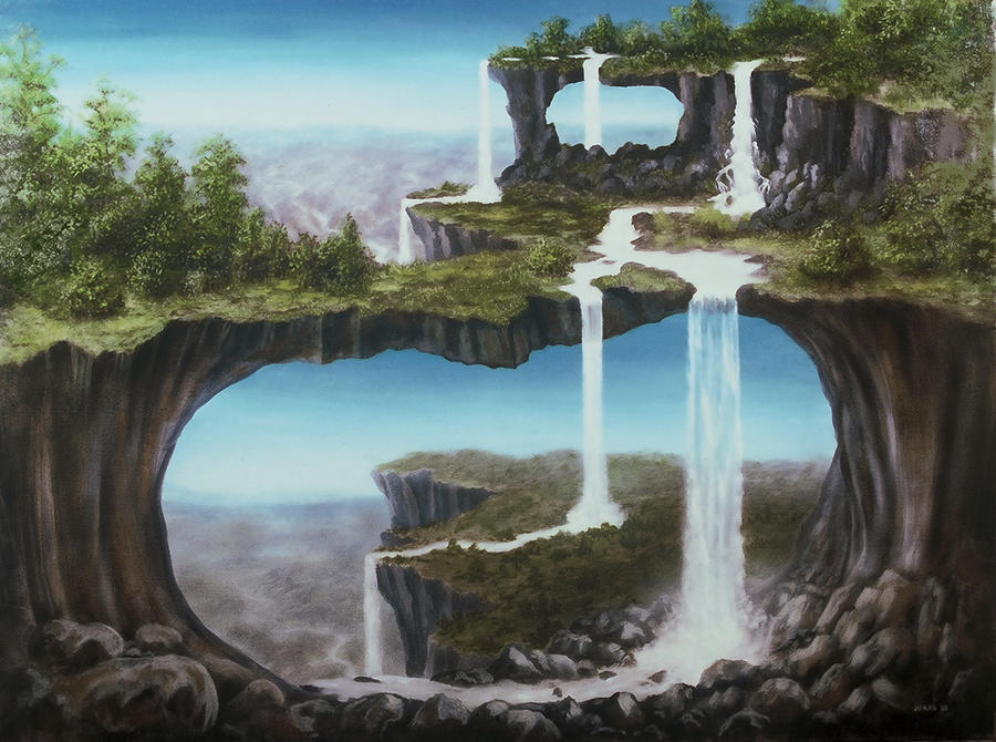 Falling Water Painting by Bill Jonas