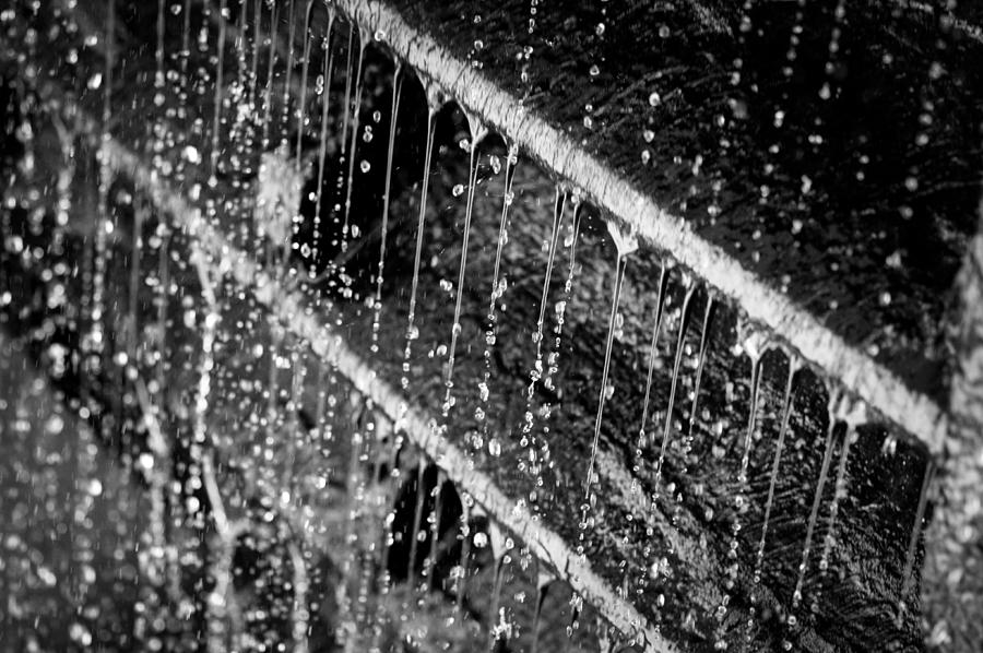 Black And White Photograph - Falling Water black and white by Sindy Stohler