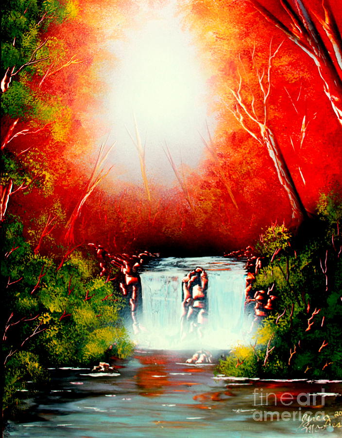 Falls 06 E Painting by Greg Moores
