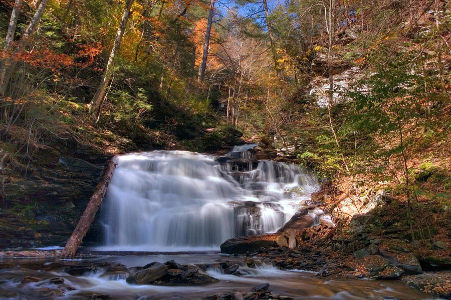 Falls Beautiful Colors Compliment Mohican Falls Photograph by Gene Walls