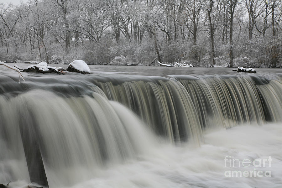 Falls in Winter Photograph by Timothy Johnson