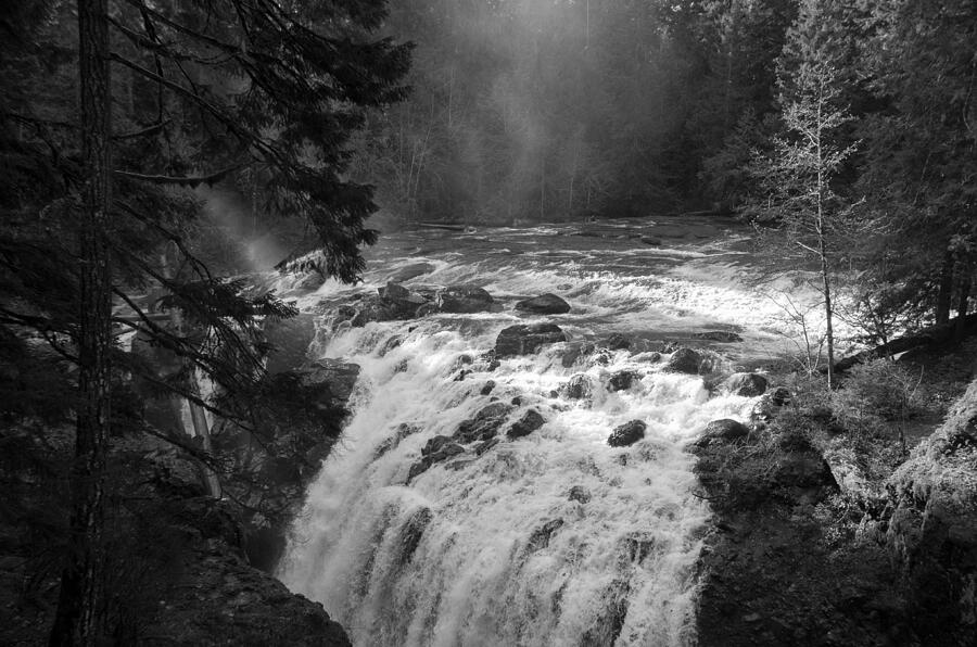 Waterfall Magic - bw Photograph by Marilyn Wilson
