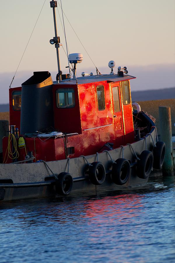 Tugboat Seasmoke in Falmouth Harbor Photograph by Allan Morrison