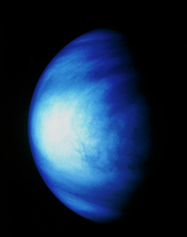 False Colour Image Of Venus Sulphuric Acid Clouds Photograph by Nasa/science Photo Library