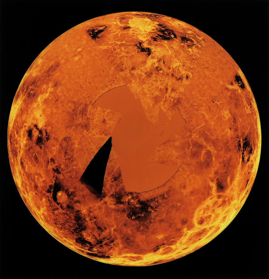 False Colour Magellan Mosaic Of Venus S.hemisphere