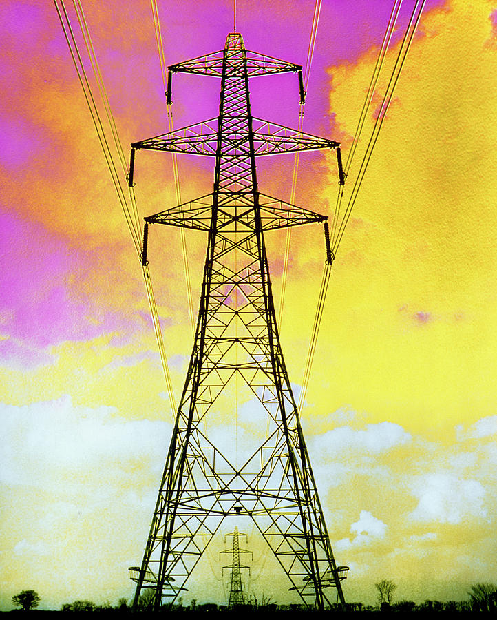 False-colour Photo Of A Pylon Photograph by Dr Jeremy Burgess/science Photo Library