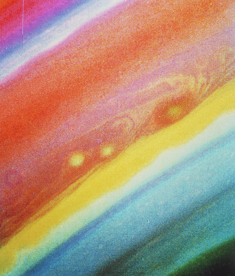 False-colour Voyager 2 Image Of Saturns Clouds Photograph by Nasa/science Photo Library