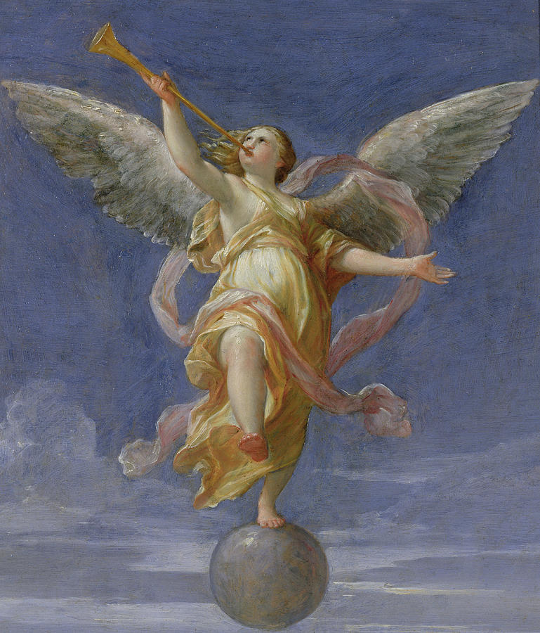 Globe Painting - Fame by Giovanni Giacomo Sementi