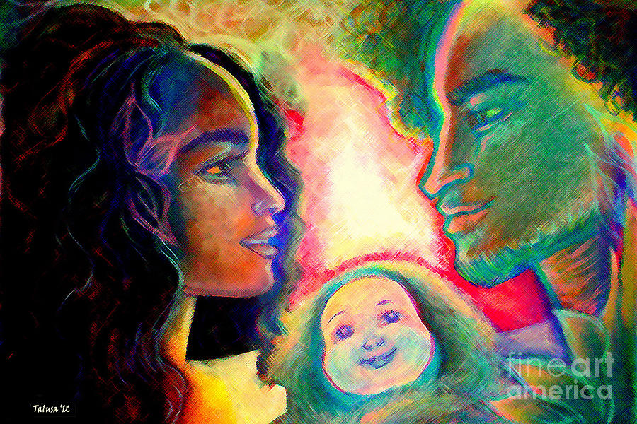 Baby Digital Art - Families Forever by Teleita Art