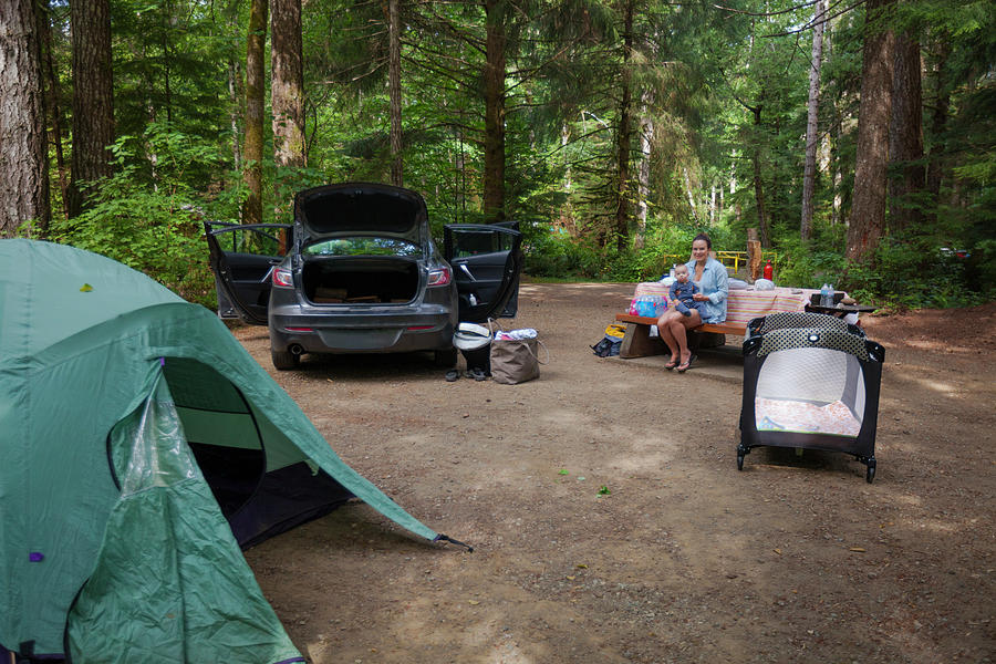 Family Camping At Elk Falls Provincial Photograph by Christopher Kimmel ...