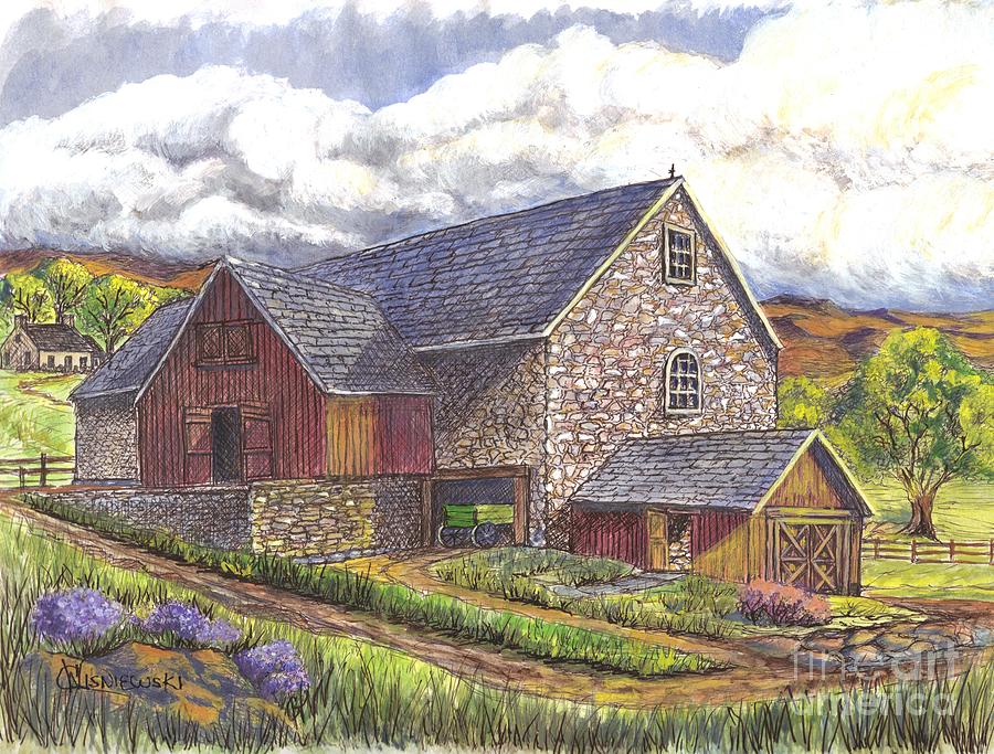 A Scottish Farm Drawing by Carol Wisniewski Pixels