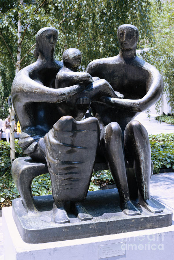 Family Group By Henry Moore Photograph by Bedrich Grunzweig