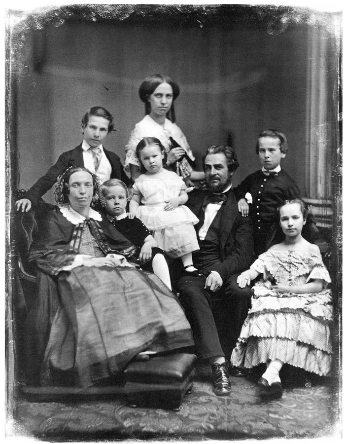 Family Group, C1845 Photograph By Granger - Pixels