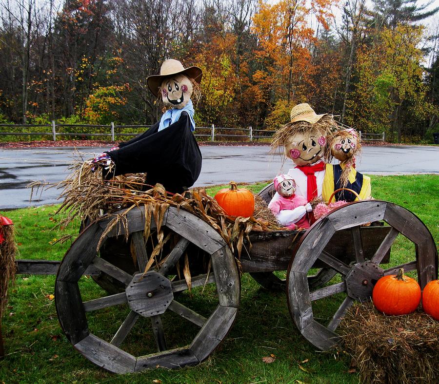 Halloween Photograph - Family Hay Ride by Will Boutin Photos