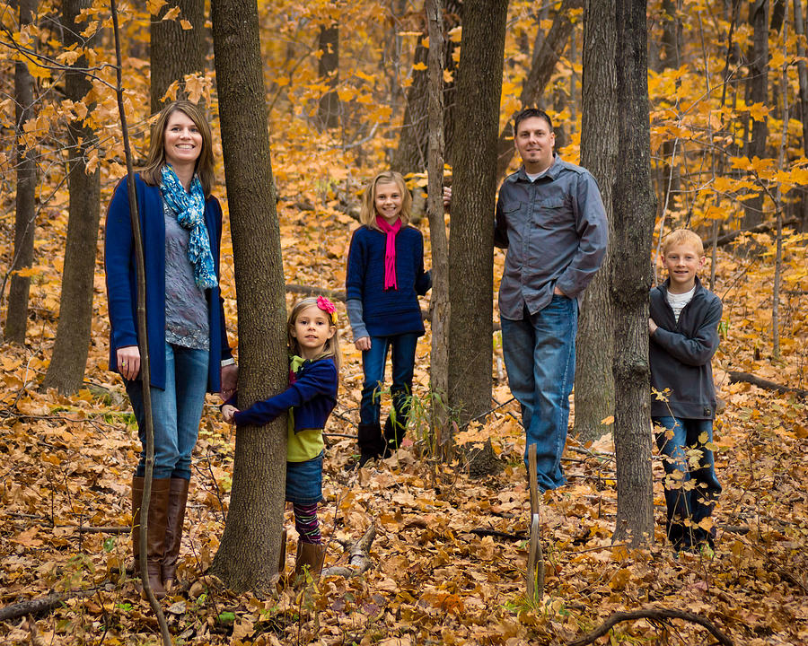 Family in the Woods Photograph by Bill Pevlor